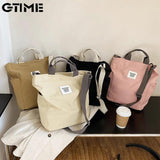Letter Printing Canvas Shoulder Bag Zipper Women Messenger Handbag