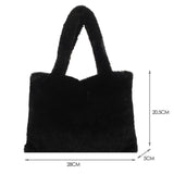 Soft Fluffy Plush Portable Bag Women Faux Fur Autumn Shoulder Clutch Handbags