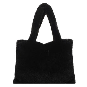 Soft Fluffy Plush Portable Bag Women Faux Fur Autumn Shoulder Clutch Handbags