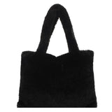 Soft Fluffy Plush Portable Bag Women Faux Fur Autumn Shoulder Clutch Handbags