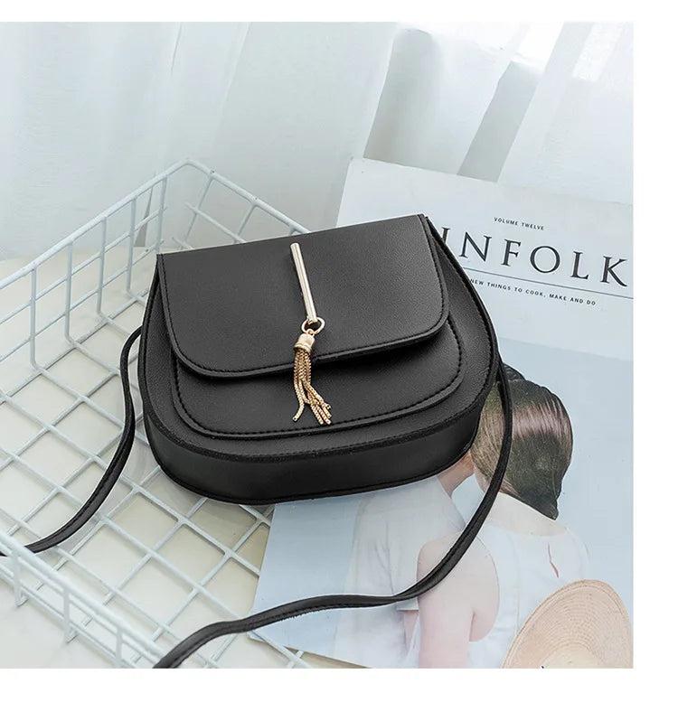 Tassel Women Crossbody Bag Small Flap Messenger Bag
