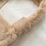 Vintage Furry Armpit Bag Large Capacity Shoulder Bags for Autumn Winter