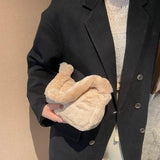 Vintage Furry Armpit Bag Large Capacity Shoulder Bags for Autumn Winter