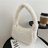 Vintage Furry Armpit Bag Large Capacity Shoulder Bags for Autumn Winter
