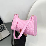 Retro Embroidery Thread Women Handbag PU Leather Underarm Shoulder Bags