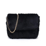 Plush Crossbody Bag Women's Shoulder Wallet Girls Handbag