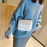 Plush Crossbody Bag Women's Shoulder Wallet Girls Handbag