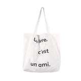 Canvas Shoulder Bag for Girls Large Capacity Shopper Handbag