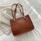 Casual Women's Shoulder Bag Winter PU Leather Tote Bags For Women Large Capacity