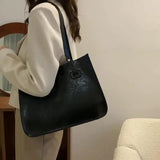Casual Women's Shoulder Bag Winter PU Leather Tote Bags For Women Large Capacity