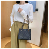 Chain Bucket Bag Wild Shoulder Tote Handbag