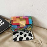 Hot Rainbow Bag Ins Female Handbag Shoulder Messenger Bag