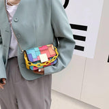Hot Rainbow Bag Ins Female Handbag Shoulder Messenger Bag