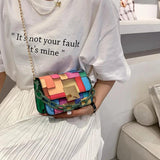 Hot Rainbow Bag Ins Female Handbag Shoulder Messenger Bag