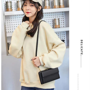 6 Colors Phone Pouch Women'S Bag Pu Leather Crossbody Shoulder Strap Handbag