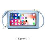 6 Colors Phone Pouch Women'S Bag Pu Leather Crossbody Shoulder Strap Handbag