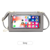6 Colors Phone Pouch Women'S Bag Pu Leather Crossbody Shoulder Strap Handbag