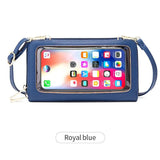 6 Colors Phone Pouch Women'S Bag Pu Leather Crossbody Shoulder Strap Handbag