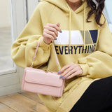6 Colors Phone Pouch Women'S Bag Pu Leather Crossbody Shoulder Strap Handbag