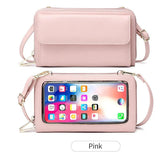 6 Colors Phone Pouch Women'S Bag Pu Leather Crossbody Shoulder Strap Handbag