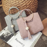 Women's Mini Square Bag Handbag with Ring Detail