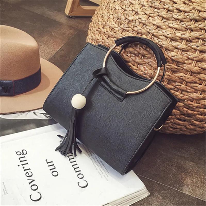 Women's Mini Square Bag Handbag with Ring Detail