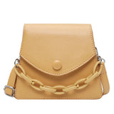 Chain Handbag Women's Messenger Bag Small PU Leather Shoulder Bag
