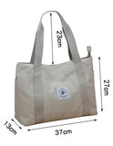 Women Letter Printing Canvas Shopping Tote Bag
