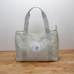 Women Letter Printing Canvas Shopping Tote Bag
