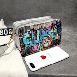 Graffiti Messenger Bag Small Square Shoulder Bag