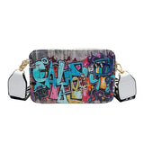 Graffiti Messenger Bag Small Square Shoulder Bag
