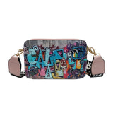 Graffiti Messenger Bag Small Square Shoulder Bag