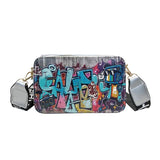 Graffiti Messenger Bag Small Square Shoulder Bag