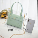 Small Transparent Jelly Bag Women PU Crossbody Messenger for Girls