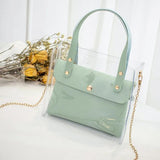 Small Transparent Jelly Bag Women PU Crossbody Messenger for Girls