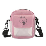 Cartoon Printed Shoulder Messenger Bag Hit Flap Purse Casual Handbag