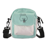 Cartoon Printed Shoulder Messenger Bag Hit Flap Purse Casual Handbag