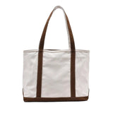 Canvas Striped Handbag Large Capacity Single Shoulder Bag For Female