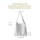 Small Canvas Bags Daisy Crochet Mesh Shoulder Tote Bag