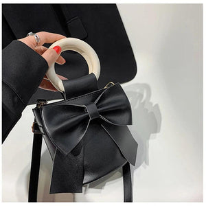 Women's Crossbody Shoulder Bags Set with Bowknot Handbag