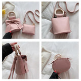 Women's Crossbody Shoulder Bags Set with Bowknot Handbag