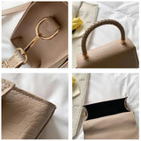 Solid Pu Leather Shoulder Bag Handbags Top Handle Bags For Women