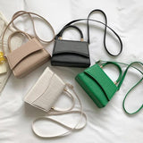 Solid Pu Leather Shoulder Bag Handbags Top Handle Bags For Women
