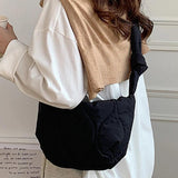Quilted Shoulder Bag Lattice Pattern Large Capacity Tote Crossbody Padded