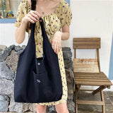Large Capacity Eco Canvas Shoulder Bag for Women