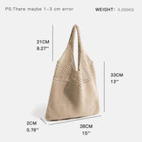 Cotton Crochet Women Shoulder Bags Large Capacity Casual Female Shopper Tote Bag