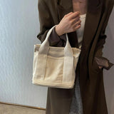 Women's Mini Canvas Shoulder Messenger Bag Casual Solid Handbag