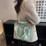 Women's Mini Canvas Shoulder Messenger Bag Casual Solid Handbag