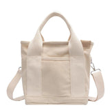 Women's Mini Canvas Shoulder Messenger Bag Casual Solid Handbag