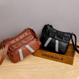 Women's Multi-layer Shoulder Messenger Bag Soft Leather Crossbody